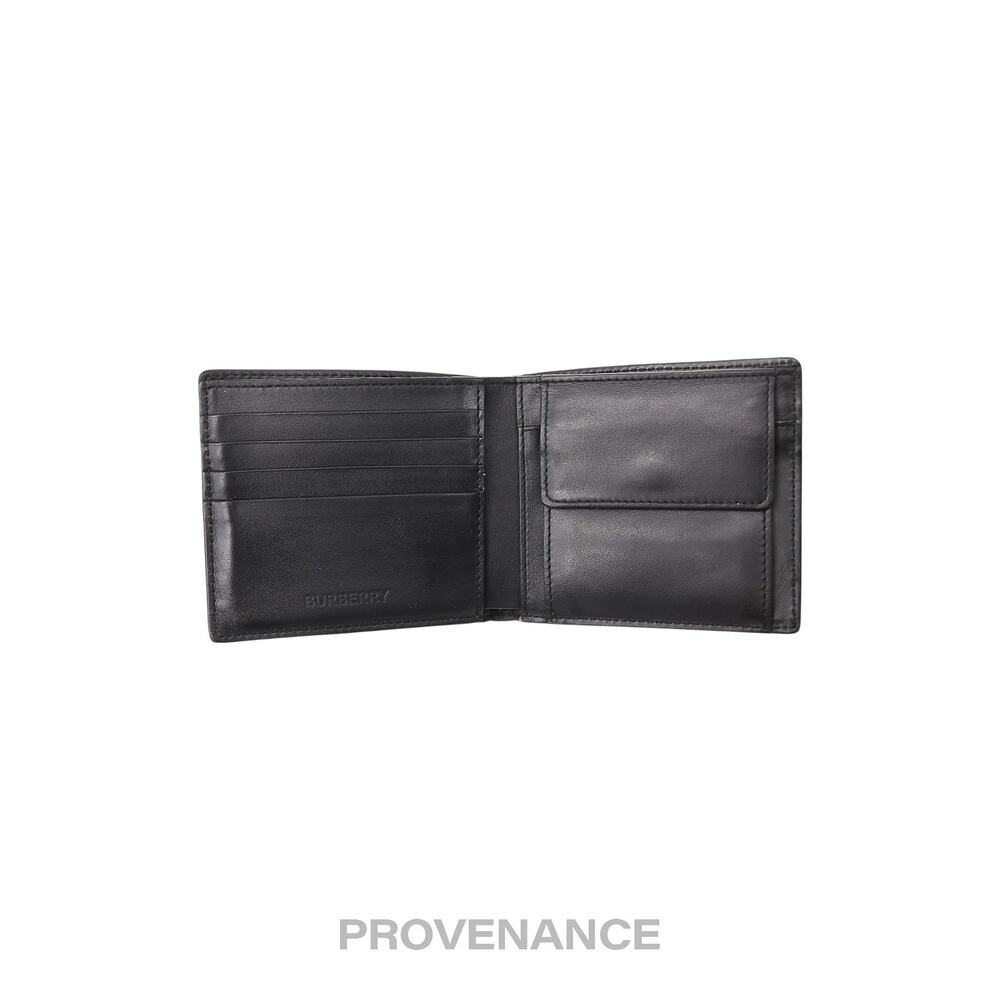 🔴 Burberry Address Logo Bifold Wallet - Black Leather - Picture 5 of 10